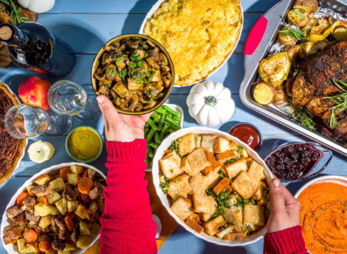 alimentos para la cena de acción de gracias